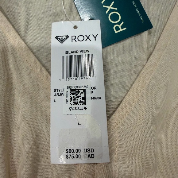 🤍✨ Roxy “Island View” Smocked Midi Dress | New With Tags | Size L - Picture 3 of 9